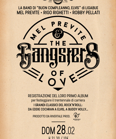 Mel Previte & The Gangsters of Love in concerto a Pavia