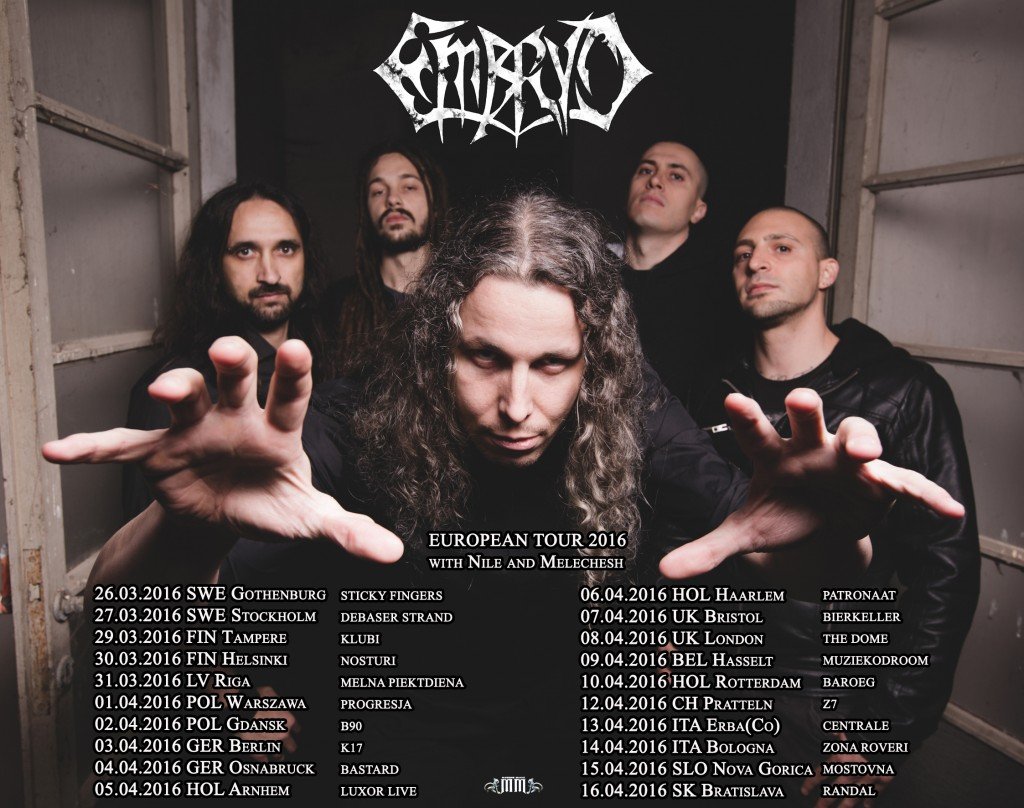 Embryo: nuovo tour europeo