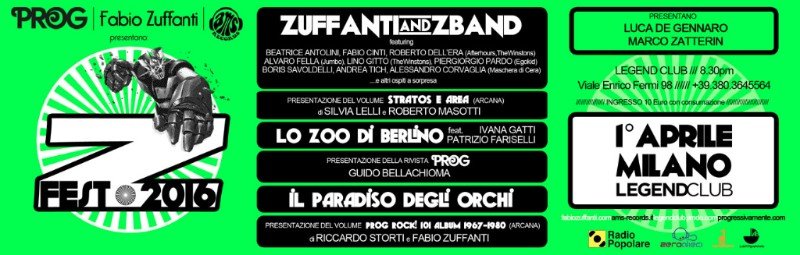 Z-Fest: a Milano una festa dedicata al prog