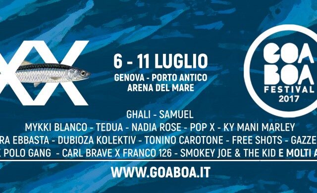 Goa-Boa 2017: ecco la lineup della ventesima edizione
