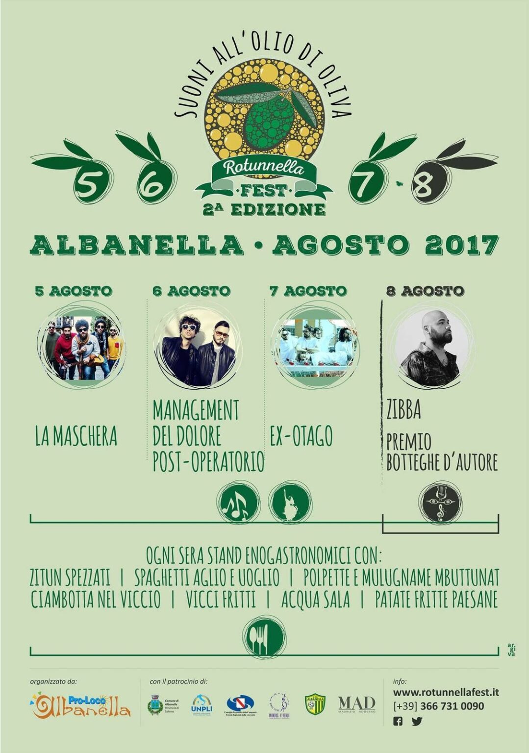 Rotunnella Fest 2017: Management, Ex-Otago e Zibba ad Albanella