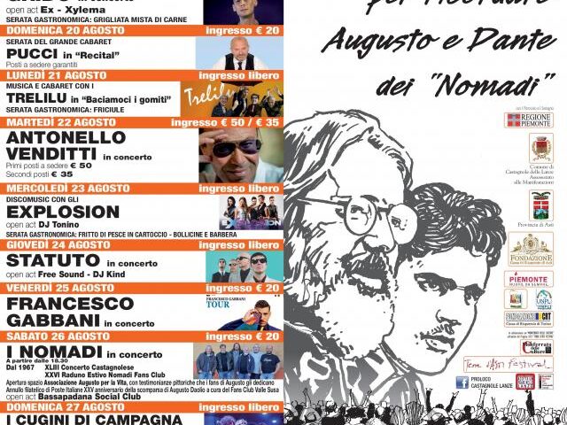 Festival Contro 2017: a Castagnole Brunori e molti altri