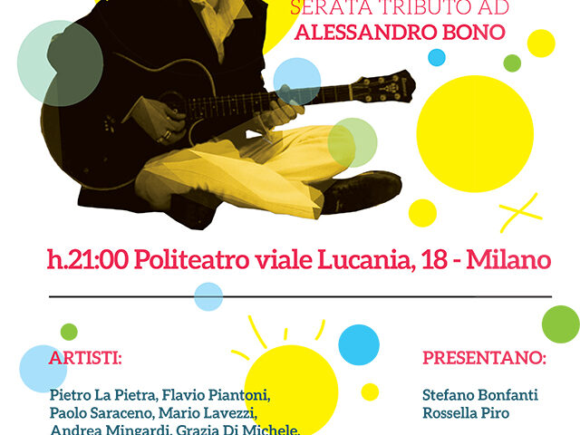 Alessandro Bono: a Milano la serata tributo, con ricavato devoluto in beneficenza