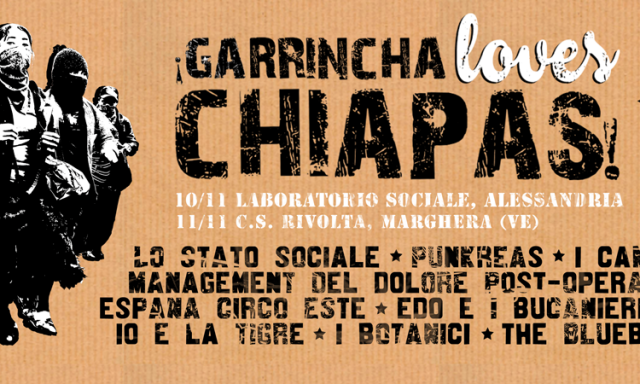 Garrincha Loves Chiapas: due eventi per dieci band