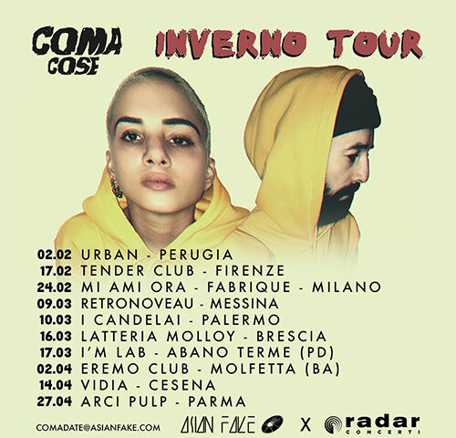 Coma_Cose: ecco le nuove date del tour