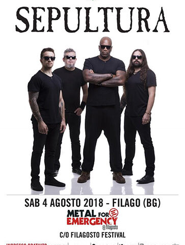 Sepultura al Metal for Emergency di Filago in agosto