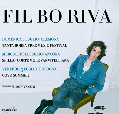 Fil Bo Riva: tre nuove date in Italia