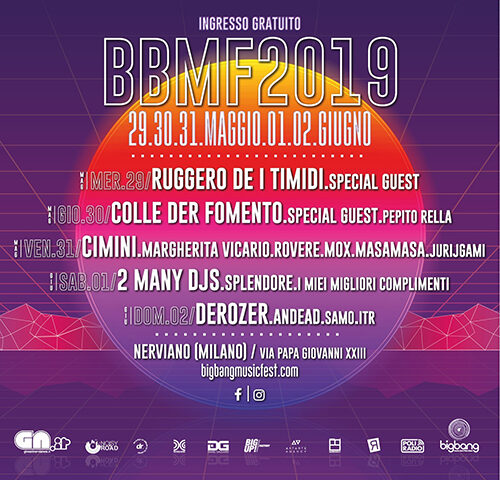 Big Bang Music Fest 2019: ecco il programma