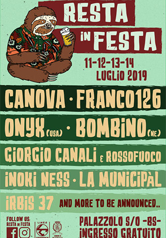 Resta in Festa 2019: Canova, Franco126 e La Municipàl in cartellone