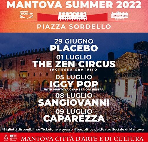 Mantova Live Estate 2022 con Placebo, Zen Circus, Iggy Pop e molti altri