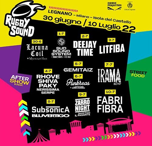 Rugby Sound Festival 2022 con Lacuna Coil, Litfiba, Subsonica e altri
