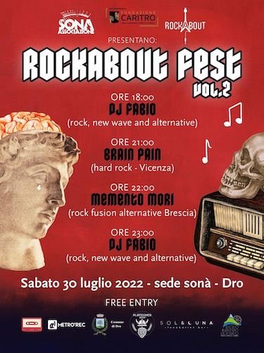 Rockabout Fest vol.2 sabato 30 luglio a Dro (Trento)
