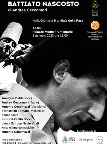 “Battiato Nascosto” di Andrea Ceccomori ad Assisi il 1° gennaio 2023