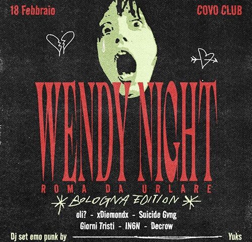 Wendy Night a Bologna il 18 febbraio