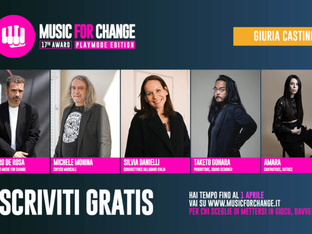 Music For Change 2026: scelta la giuria