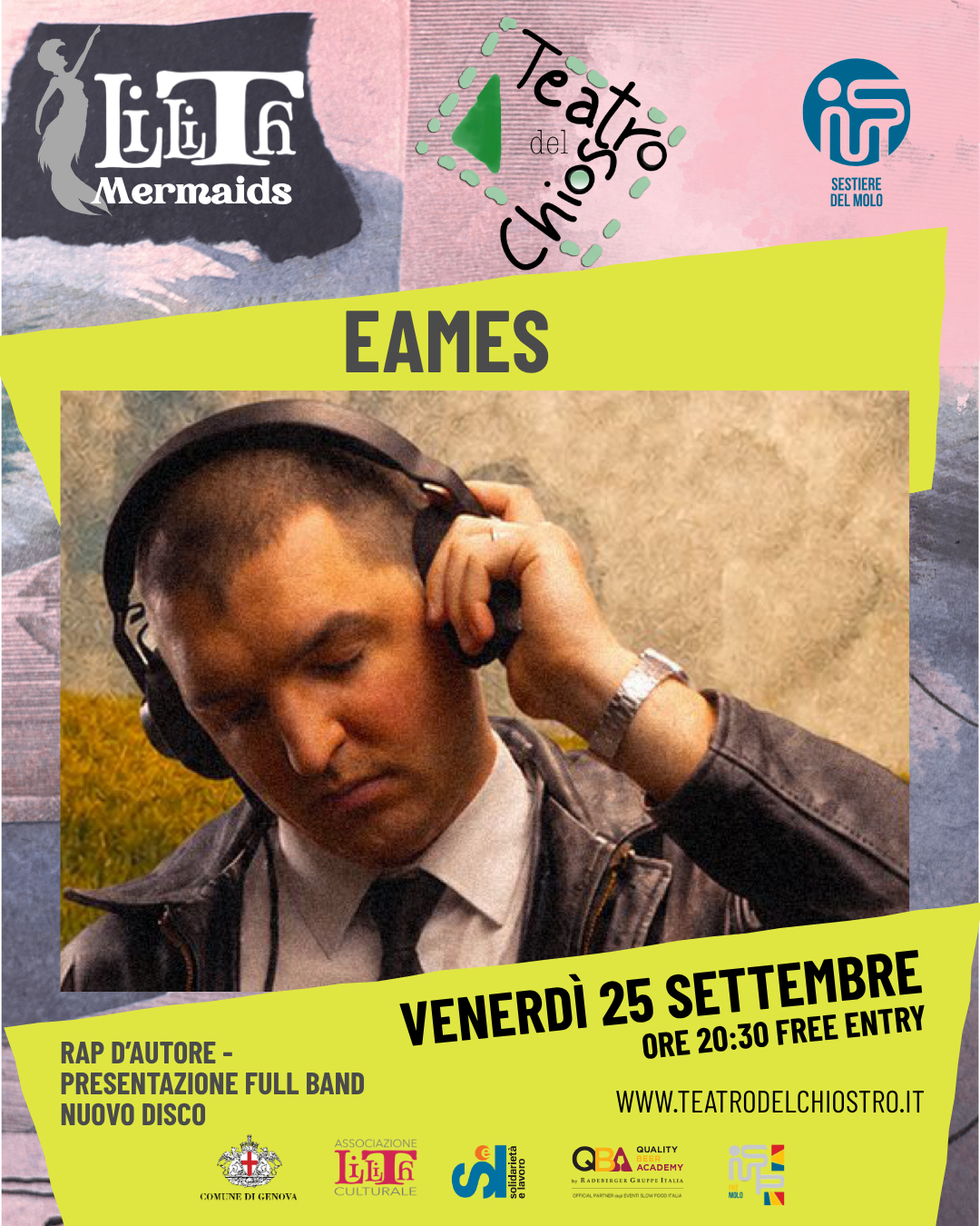 Mermaids: venerdì a Genova appuntamento con Eames #livedellasera