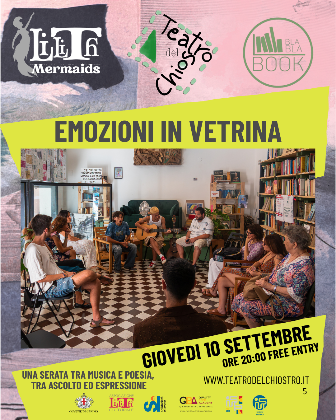 Mermaids: al Teatro del Chiostro di Sant’Andrea a Genova riparte la programmazione #livedellasera