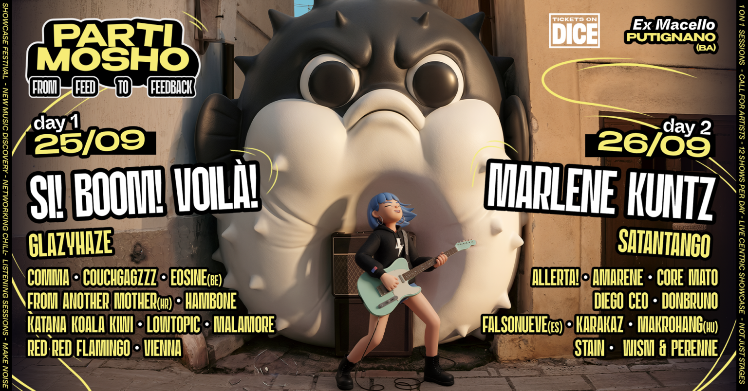 Parti Mosho: a Putignano Marlene Kuntz, Sì! Boom! Voilà! e molti altri #livedellasera